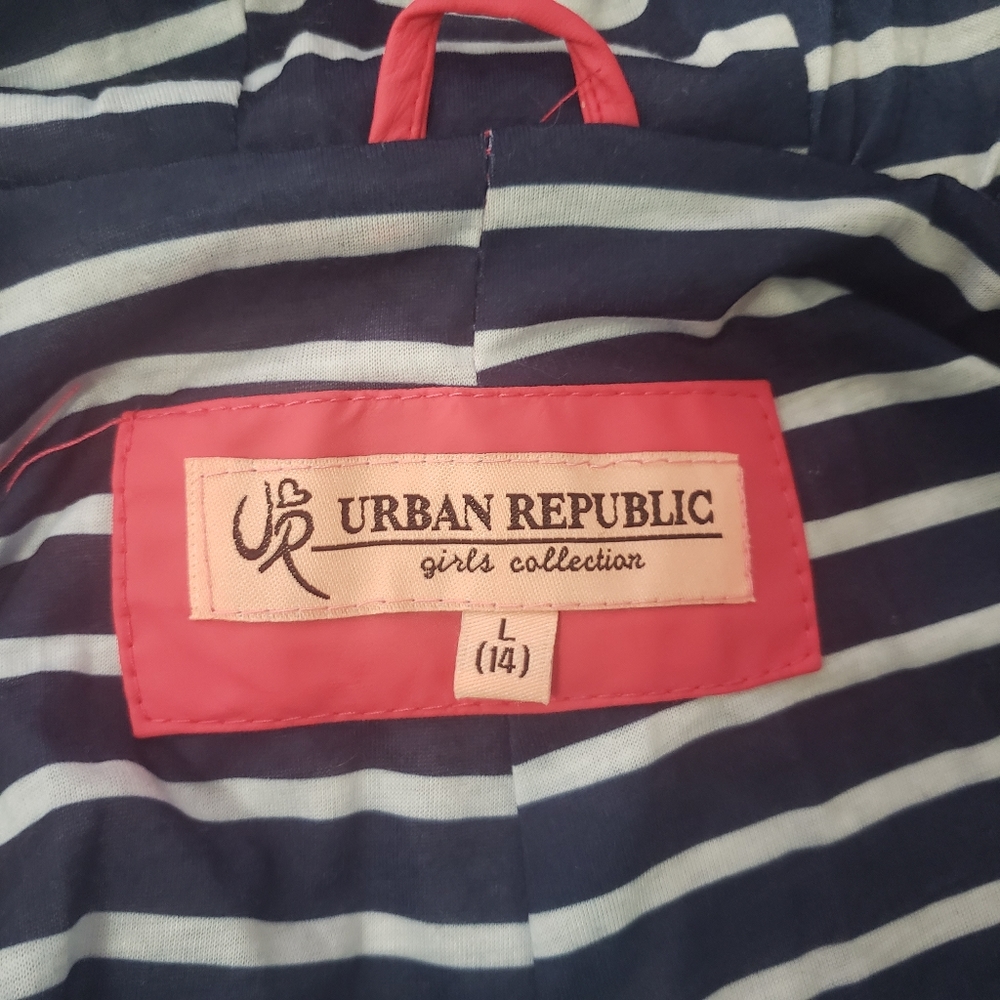 Girl's hot pink rain jacket Urban Republic Size L - Picture 11 of 12